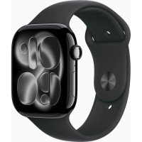 Смарт-часы Apple Watch Series 11 GPS 46mm Jet Black Aluminium Case with Black Sport Band - S/M (MEUW4RK/A)