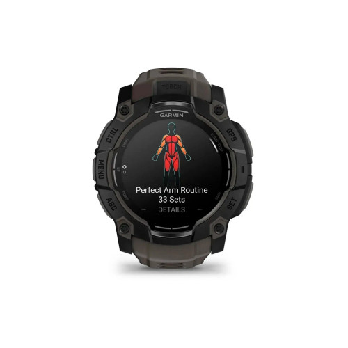 Смарт-годинник Garmin Instinct 3, 50mm, AMOLED, Black Bezel with Charcoal Band, GPS (010-03020-00) – Garmin (вид 1)