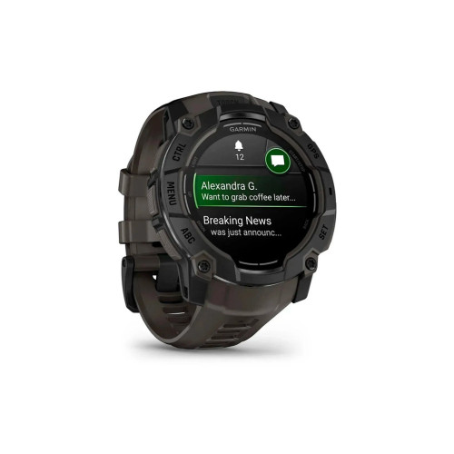 Смарт-годинник Garmin Instinct 3, 50mm, AMOLED, Black Bezel with Charcoal Band, GPS (010-03020-00) – Garmin (вид 2)