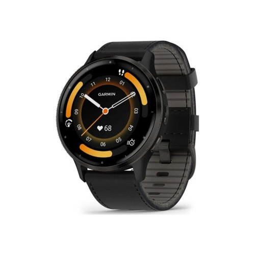 Смарт-часы Garmin Venu 3, Black + Slate, Leather, GPS (010-02784-52) – Garmin