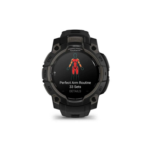 Смарт-годинник Garmin Instinct 3, 45mm, AMOLED, Black Bezel with Black Band, GPS (010-02936-00) – Garmin (вид 1)