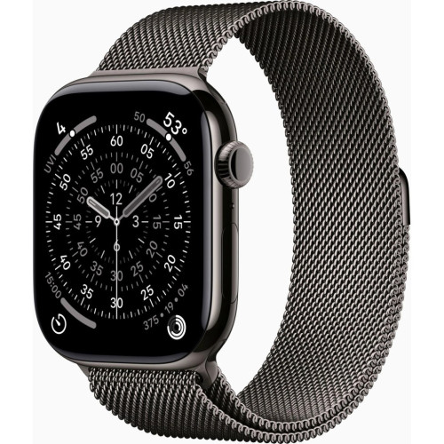 Смарт-часы Apple Watch Series 11 GPS + Cellular 46mm Slate Titanium Case with Slate Milanese Loop - M/L (MFD44RK/A) – Apple