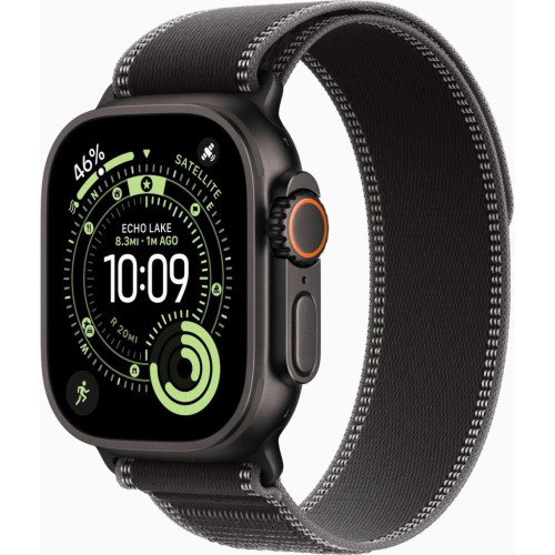 Смарт-часы Apple Watch Ultra 3 GPS + Cellular 49mm Black Titanium Case with Black/Charcoal Trail Loop - M/L (MF1H4QP/A) – Apple