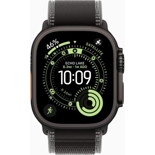 Смарт-часы Apple Watch Ultra 3 GPS + Cellular 49mm Black Titanium Case with Black/Charcoal Trail Loop - M/L (MF1H4QP/A) – Apple (вид 1)