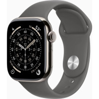 Смарт-часы Apple Watch Series 11 GPS + Cellular 42mm Natural Titanium Case with Stone Grey Sport Band - S/M (MF8M4RK/A)