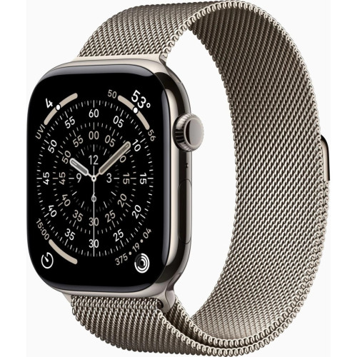 Смарт-часы Apple Watch Series 11 GPS + Cellular 46mm Natural Titanium Case with Natural Milanese Loop - M/L (MFD04RK/A) – Apple