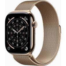 Смарт-часы Apple Watch Series 11 GPS + Cellular 46mm Gold Titanium Case with Gold Milanese Loop - S/M (MFD74RK/A)