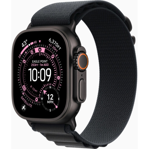 Смарт-годинник Apple Watch Ultra 3 GPS + Cellular 49mm Black Titanium Case with Black Alpine Loop - Small (MF0Q4QP/A) – Apple