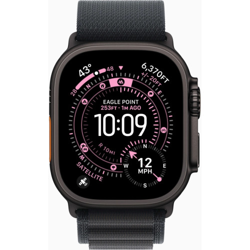 Смарт-годинник Apple Watch Ultra 3 GPS + Cellular 49mm Black Titanium Case with Black Alpine Loop - Small (MF0Q4QP/A) – Apple (вид 1)