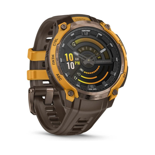 Смарт-часы Garmin Instinct Crossover AMOLED, BronzeSunburst/Cocoa, GPS смарт-годинник (010-03398-01) – Garmin (вид 2)