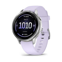 Смарт-часы Garmin Venu 4 (41mm), Gray w/ Silver + Periwinkle, GPS смарт-годинник (010-03013-01)
