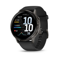 Смарт-часы Garmin Venu 4 (45mm), Black w/ Slate + Black, GPS смарт-годинник (010-03014-00)