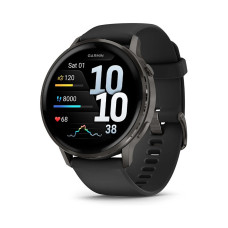 Смарт-часы Garmin Venu 4 (45mm), Black w/ Slate + Black, GPS смарт-годинник (010-03014-00)