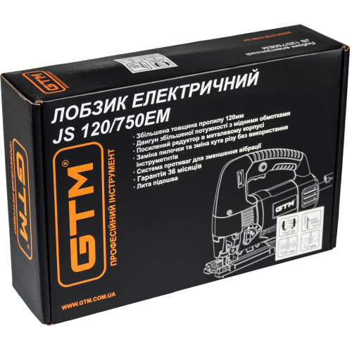 Електролобзик GTM JS120/750E 750Вт, 800-3000х/хв, Quick (JS120/750E) – GTM (вид 2)