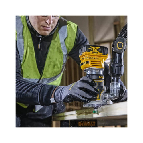 Фрезер DeWALT 18В XR Li-lon, безщітковий, 16000-25500 об/хв, цанга 6-8мм, 2x5Ah, TSTAK (DCW604P2) – Dewalt (вид 3)