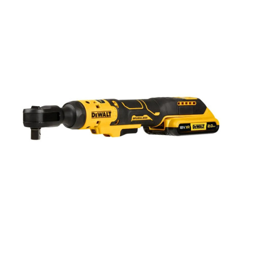 Гайковерт DeWALT кутовий - тріскачка, 18V XR Li-lon 2Ah, 95 Нм, сумка (DCF512D1) – Dewalt (вид 1)
