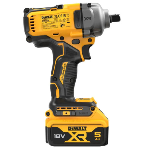 Гайковерт DeWALT ударный 18 В XR Li-lon, 2x5Ah, бесщёточный, 812 Нм, TSTAK (DCF892P2T) – Dewalt (вид 2)