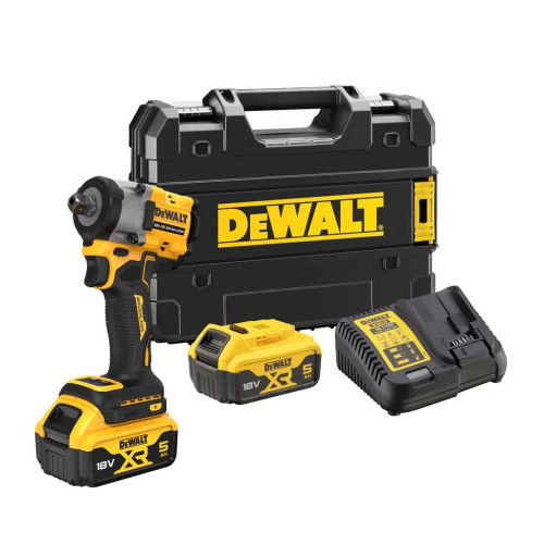 Гайковерт DeWALT 18 В XR Li-lon,406 Нм, 5 Ah, 2 АКБ, ЗП, TSTAK (DCF922P2T) – Dewalt