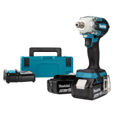 Гайковерт Makita LXT, 18V, 2x5Ah, DC18RC, Makpac, 300 Нм, 1/2" (DTW301RTJ)