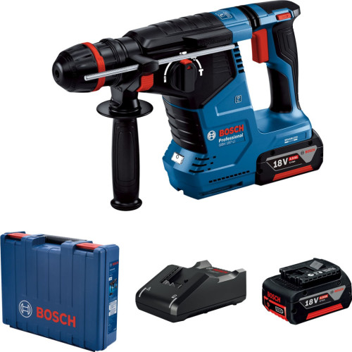 Перфоратор Bosch GBH 187-LI ONE Chuck, 2*5Ah, 2.4 Дж, 980 об/хв, 2.9 кг (0.611.923.121) – BOSCH
