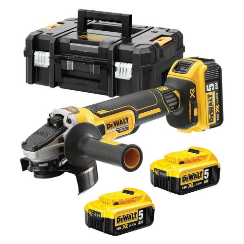 Шліфувальна машина DeWALT DCG405 18В XR Li-lon, 125 мм, 3x5Ah, кейс TSTAK (DCG405P3) – Dewalt