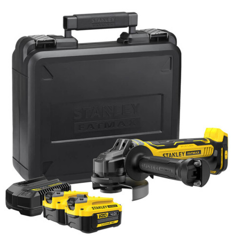 Шліфувальна машина Stanley кутова акум безщіткова FATMAX,Li-Ion V20, 18В, 2x4Ah, 8000об/хв, 125 мм, кейс (SFMCG700M2K) – Stanley (вид 2)