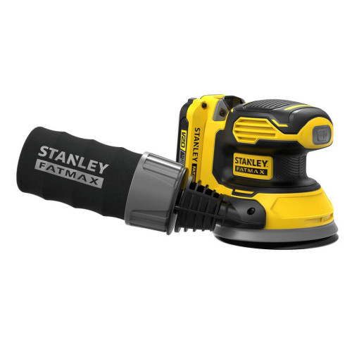 Шлифовальная машина Stanley эксцентриковая аккумуляторная FatMax, безщеточная,Li-Ion 18В,2Ah, 125 мм, 12000 об/мин (SFMCW220D1S) – Stanley