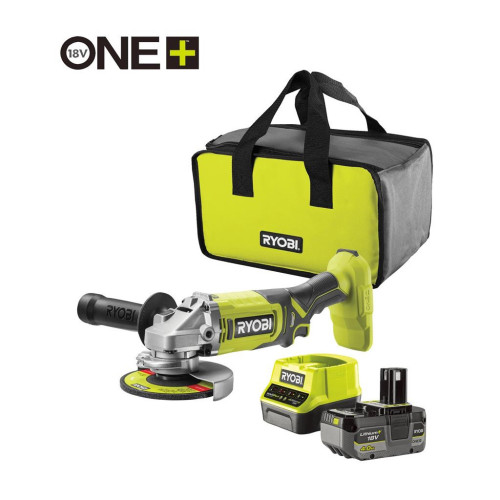 Шлифовальная машина Ryobi ONE+ RAG18125-1C40S 125мм, 18V, 1х4А·час 9000об/мин, сумка (5133005643) – Ryobi