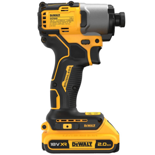 Шуруповерт DeWALT 18 В XR Li-lon, 2x2Ah, бесщеточный, 192 Нм, TSTAK (DCF840D2T) – Dewalt (вид 3)