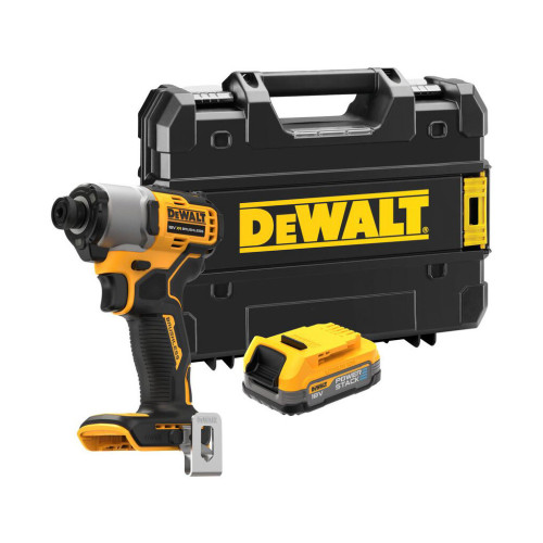 Шуруповерт DeWALT 18 В XR Li-lon PowerStack 1.7Ah, 192 Нм, кейс TSTAK (DCF840E1T) – Dewalt