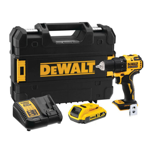 Шуруповерт DeWALT XR Li-Ion 18 В, 2Ah, 65 Нм, 450-1650 об/хв, вага 1.1 кг, TSTAK (DCD708D1T) – Dewalt