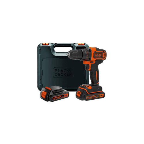 Шуруповерт Black&Decker 18 В, 1.5Ah, 40 Нм, 360-1400 об/мин, кейс (BDCDD186KB) – BLACK&DECKER