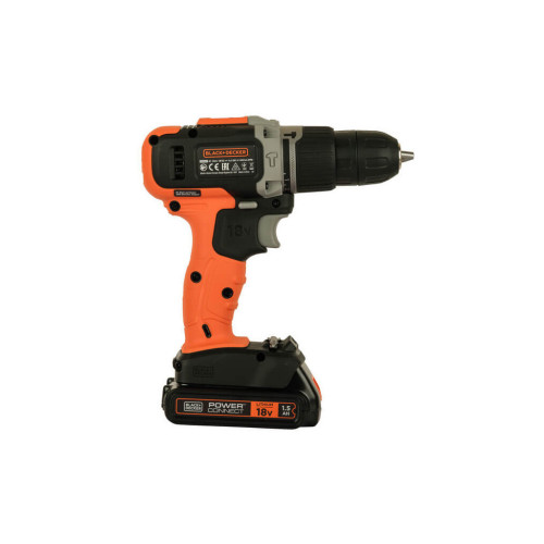 Шуруповерт Black&Decker 18 В, 1.5Ah, 45 Нм,0-360/0-1400 об/мин, 21000 уд/мин, 1.3 кг (BCD003C1) – BLACK&DECKER (вид 3)