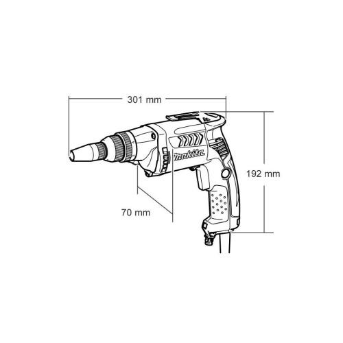 Шуруповерт Makita сетевой FS 2700, 570Вт, 0-2.500 мин, 1.8 кг (FS2700) – Makita (вид 2)
