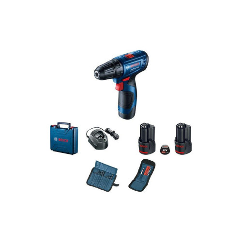 Шуруповерт Bosch GSR 120-LI, 2х2Ач, набір біт 11од і свердел 12од. (0.601.9G8.002) – BOSCH (вид 1)