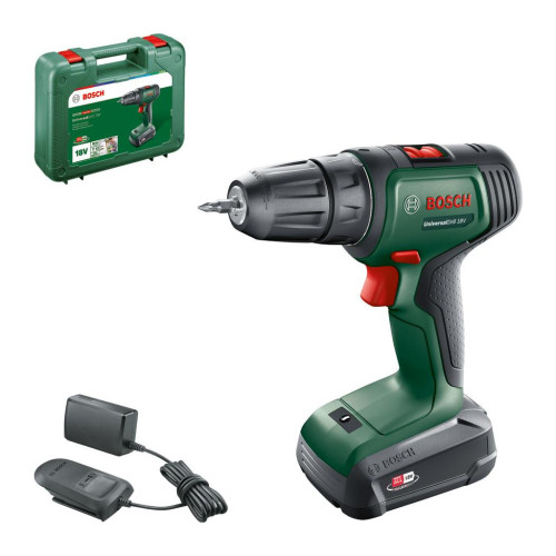 Шуруповерт Bosch UniversalDrill 18V 18В 1х1.5Агод 20Нм 0-4400-1450обхв кейс ЗП 1.3кг (0.603.9D4.001) – BOSCH (вид 1)