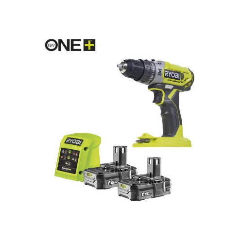 Шуруповерт Ryobi R18PD2-215G 18V, 2х1.5Ah, 40Нм, 400/1350об/мин (5133005302) – Ryobi