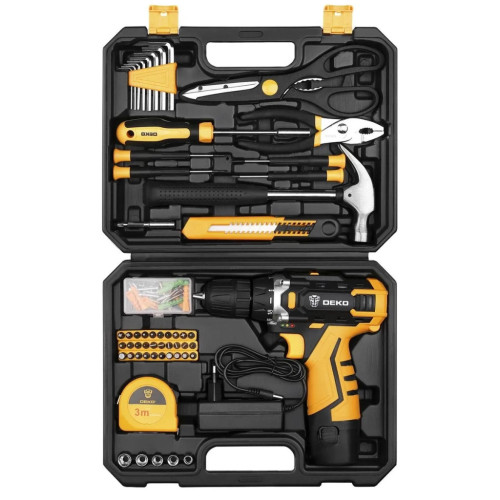 Шуруповерт Deko DKCD12FU-LI + набор 104 инструментов в кейсе (12182) – DEKO