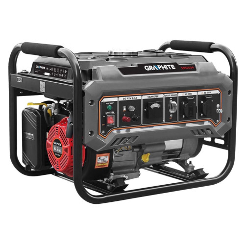 Генератор Graphite 230V (1 фаза), 2/2.2kW, ручной старт, AVR, 40кг (58G904) – GRAPHITE