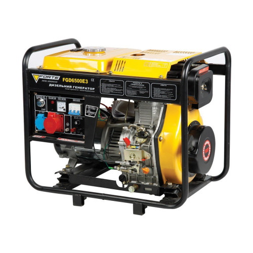 Генератор Forte дизельный FGD6500E3 5.5kW, 3 фазы (30750) – Forte