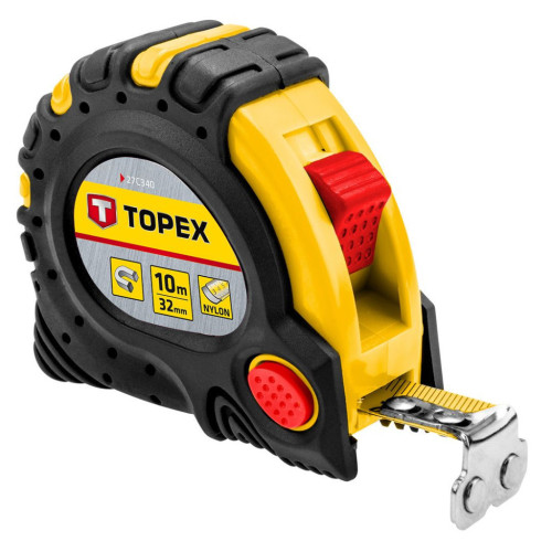 Рулетка Topex стальная лента 10 м x 32 мм, магнит (27C340) – Topex