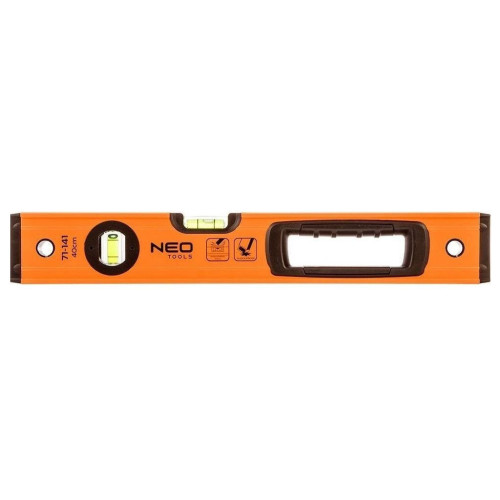 Рівень Neo Tools S 400 алюмінієвий, 40 см, 3 капсули, 1 отвір для рук (71-141) – Neo Tools