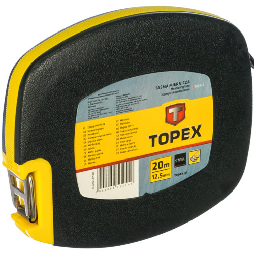 Рулетка Topex лента измерительная стальная, 20 м (28C412) – Topex