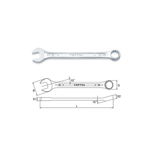 Ключ Toptul комбінований 6мм (AAEB0606) – TOPTUL (вид 1)