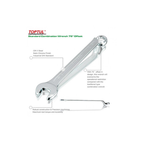 Ключ Toptul гайковий комбінований (кут 75 °) 14мм (AAEN1414) – TOPTUL (вид 2)