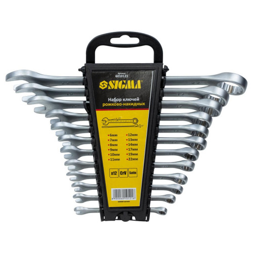 Ключ Sigma набор рожково-накидных 12шт 6-22мм CrV (6010121) – Sigma