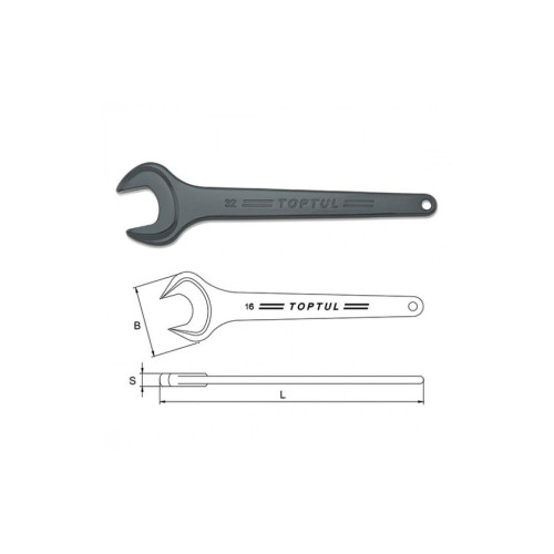 Ключ Toptul гаечный рожковый односторонний (усиленный) 17мм (AAAT1717) – TOPTUL (вид 1)