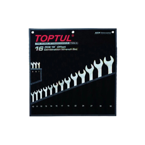 Ключ Toptul ріжково-накидний 16 шт. 7-32 Hi-Performance (GPAX1601) – TOPTUL