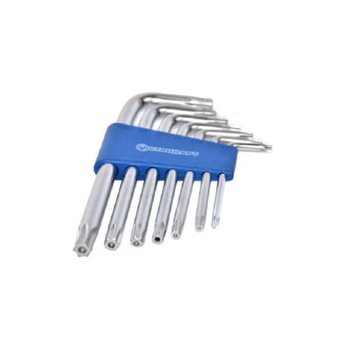 Ключ Стандарт TORX Г-образный с отверстием 7шт. (TKS0701) – Стандарт (вид 1)