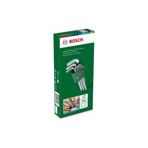 Ключ Bosch шестигранний, набір 9шт, кулястий наконечник (1.600.A02.BX9) – BOSCH (вид 2)
